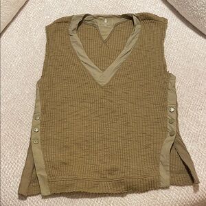 FP Movement by Free People Textured V-Neck Tank Top - Tan
